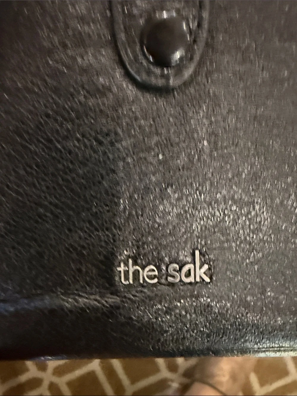 The Sak Black Leather Crossbody Wallet Purse